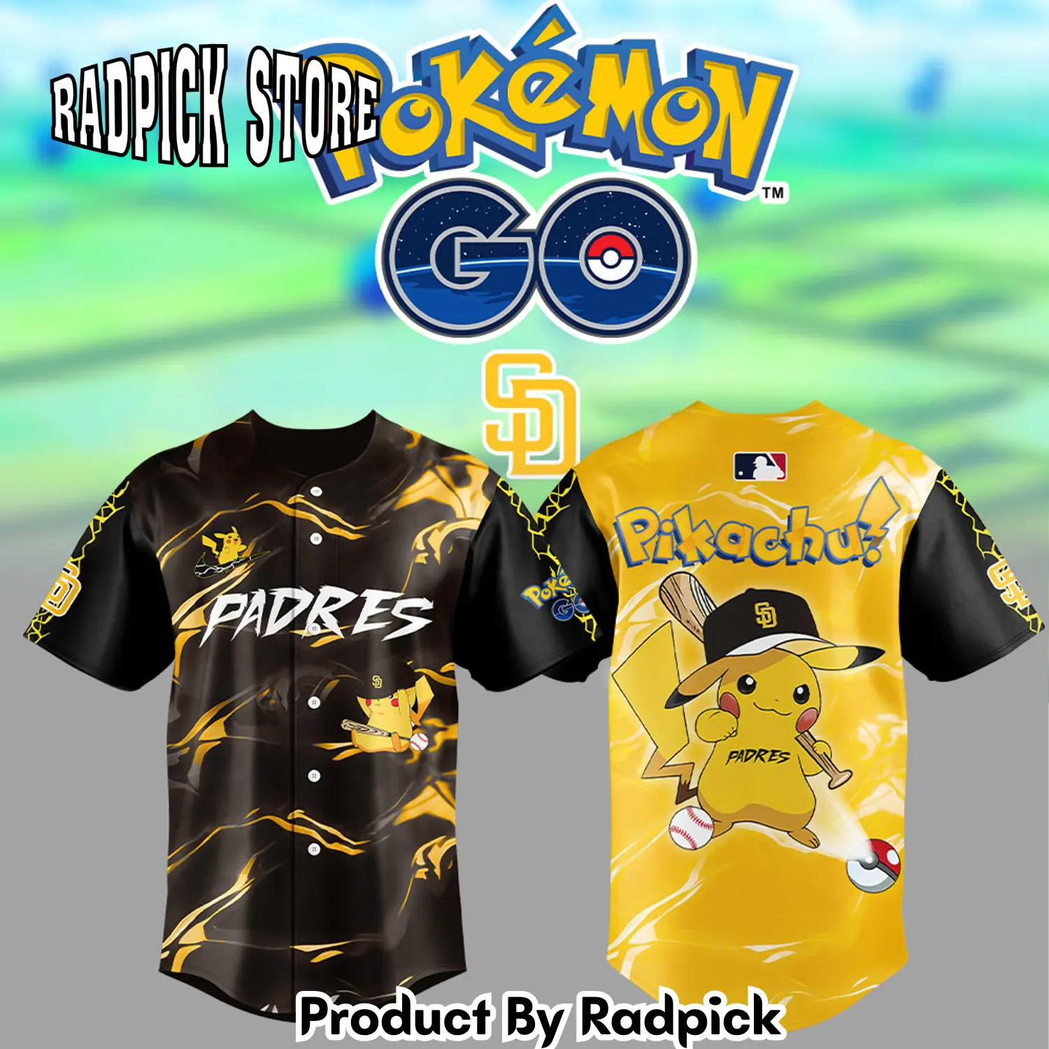 Radpick san diego padres x pokmon go v2 baseball jersey rp127155